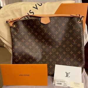 Louis Vuitton Graceful MM Monogram Beige Handbag